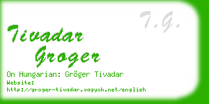 tivadar groger business card